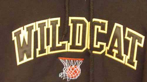 Wildcat Basketball Tackle Twill Embroidery