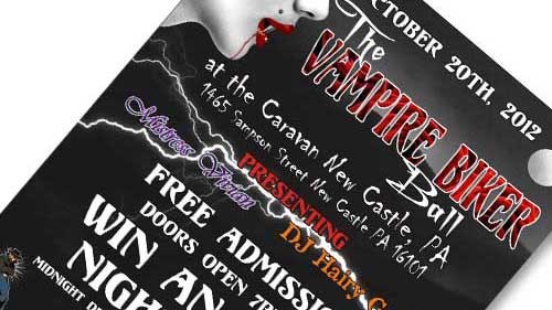 2012 Vampire Biker Ball Event Poster