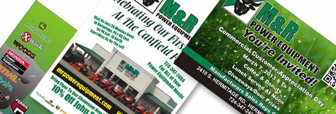 Print designs for M&R Power Equipment