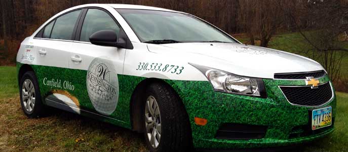 Kensington Golf Course partial car wrap